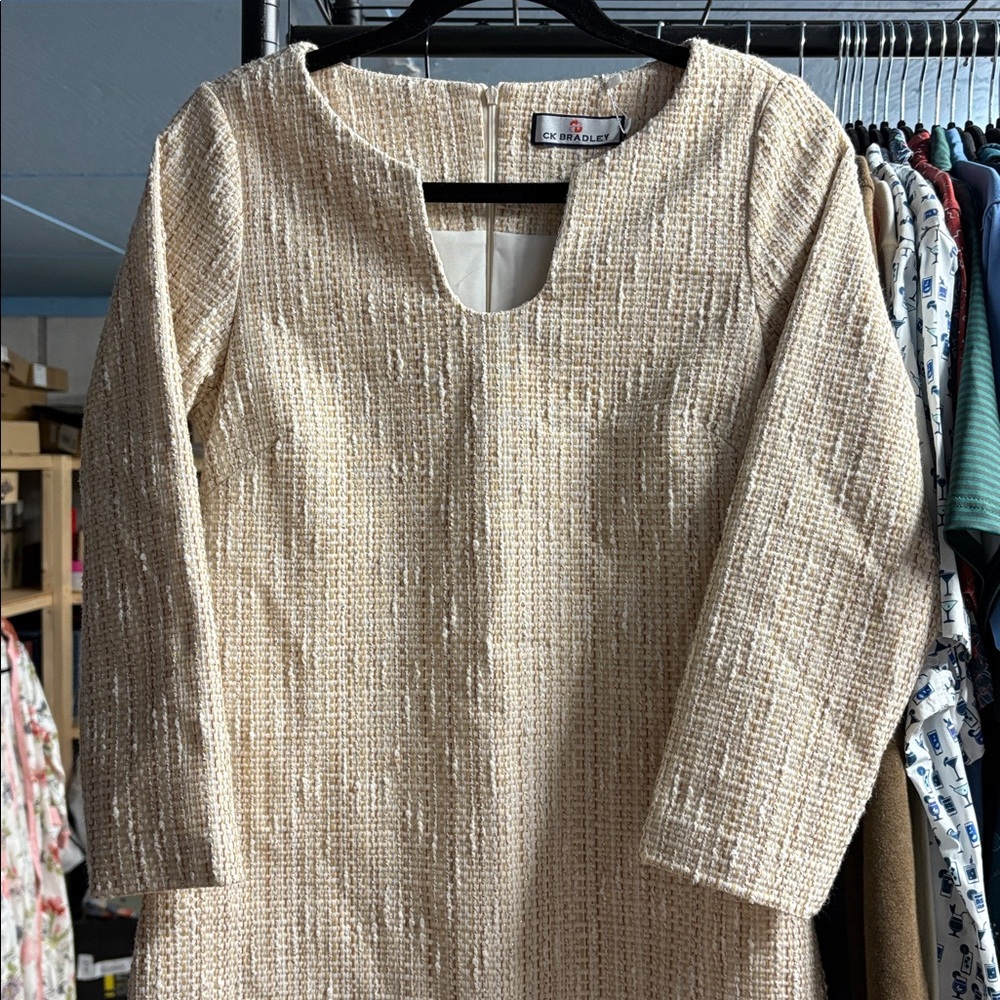 CK Bradley Hazel tweed Cream Dress NWT $248 - Picture 4 of 4